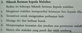 Sebutkan 3 Hikmah Beriman Kepada Malaikat Allah Adalah